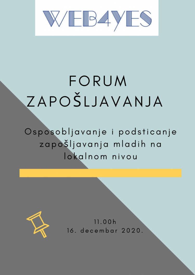 Forum - Osposobljavanje i podsticanje zapošljavanja mladih na lokalnom nivou