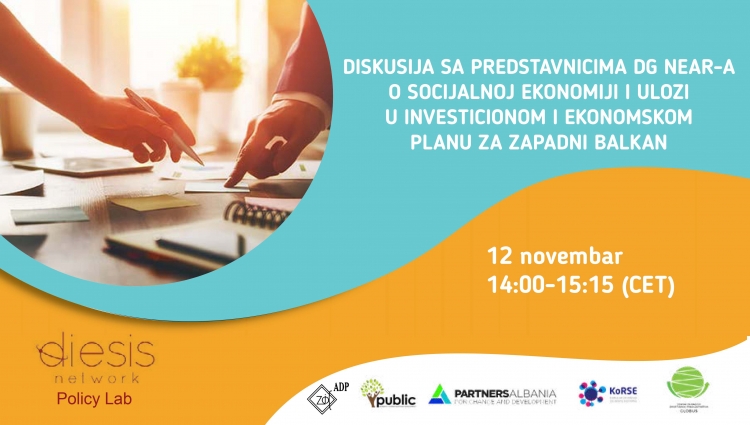 Webinar: Socijalna ekonomija i njena uloga u investicionom i ekonomskom planu za Zapadni Balkan